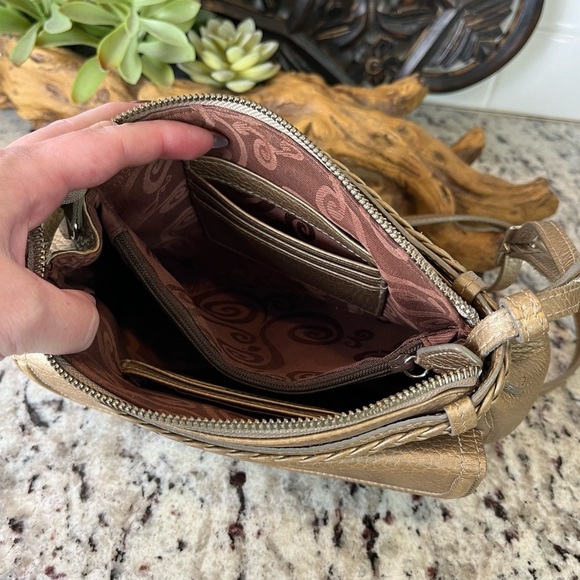 Brighton Metallic Gold Crossbody Bag - Picture 8 of 12